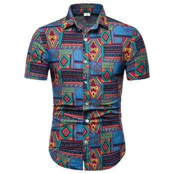 Men shirt Men's Summer Print Turn-Down Collar Short Sleeve Top Shirt Blouse
Men shirt Men's Summer Print Turn-Down Collar Short Sleeve Top Shirt Blouse