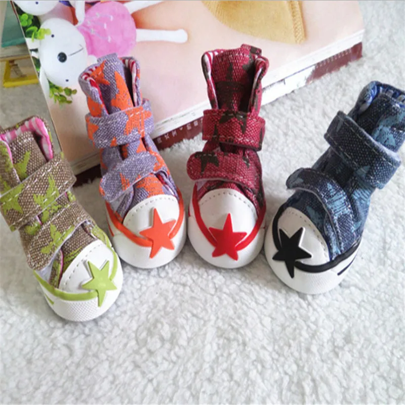Fashion Jean Dog Shoes Small Little Pet Canvas Sneakers Outdoor Casual Star Puppy Doggy Boots For Teddy Chihuahua(4Pcs/set)
Fashion Jean Dog Shoes Small Little Pet Canvas Sneakers Outdoor Casual Star Puppy Doggy Boots For Teddy Chihuahua(4Pcs/set)