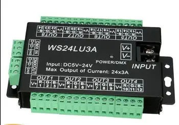 Wholesale 24CH WS24LU3A Easy dmx512 decoder,LED Controller,DC5V-24V,each channel Max 3A,8 groups RGB controller,Iron shell
Wholesale 24CH WS24LU3A Easy dmx512 decoder,LED Controller,DC5V-24V,each channel Max 3A,8 groups RGB controller,Iron shell