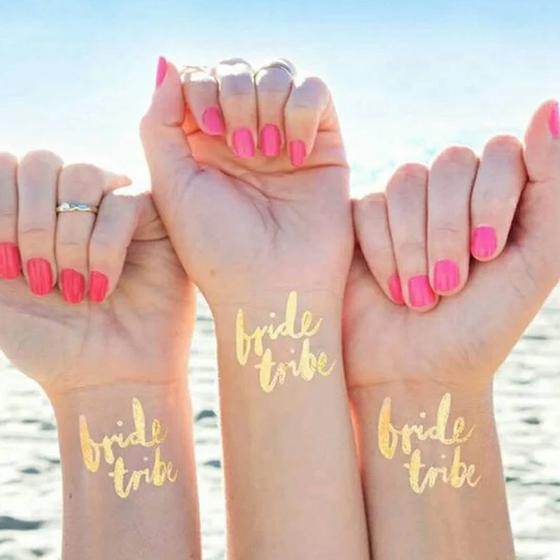 1Sheet Flash Bride Tribe Temporary Tattoo Sticker Bachelor Party Bridesmaid Wedding Party Body Art Glitter Tattoo Decals
1Sheet Flash Bride Tribe Temporary Tattoo Sticker Bachelor Party Bridesmaid Wedding Party Body Art Glitter Tattoo Decals