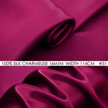 CISULI 100% Pure SILK CHARMEUSE SATIN 16momme 114cm width One piece to sew Robe Longue Camisa NO 51 Dark Hotpink
CISULI 100% Pure SILK CHARMEUSE SATIN 16momme 114cm width One piece to sew Robe Longue Camisa NO 51 Dark Hotpink