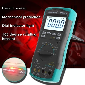 HP-890CN Digital Multimeter 6000 Count Auto-Ranging Smart Voltage Current Tester
HP-890CN Digital Multimeter 6000 Count Auto-Ranging Smart Voltage Current Tester