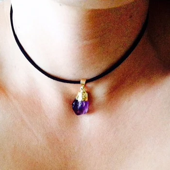 (30pcs) Nature Stone Purple Quartz Velvet Choker Necklace For Women Girl Bijoux Purple Crystal Fashion Jewelry Love Gift New
(30pcs) Nature Stone Purple Quartz Velvet Choker Necklace For Women Girl Bijoux Purple Crystal Fashion Jewelry Love Gift New
