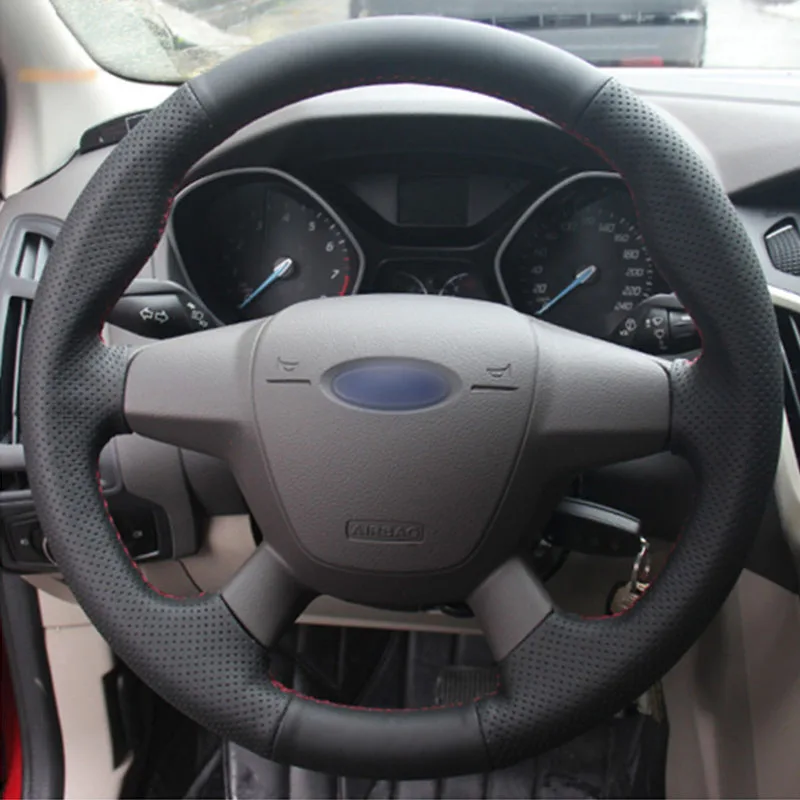 Top Leather Steering Wheel Hand-stitch on Wrap Cover For FordFocus 3 2012-2014 Kuga 2013-2016 Escape 2013-2016
Top Leather Steering Wheel Hand-stitch on Wrap Cover For FordFocus 3 2012-2014 Kuga 2013-2016 Escape 2013-2016