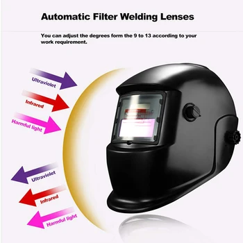 Solar Auto Darkening Helmet Adjustable Electric Welding Mask/Helmet/Welding Lens for Welding Machine 90*35mm
Solar Auto Darkening Helmet Adjustable Electric Welding Mask/Helmet/Welding Lens for Welding Machine 90*35mm