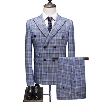 Men's suit fashion new check double-breasted men's suit 3 piece jacket pants vest men's business casual formal suit
Men's suit fashion new check double-breasted men's suit 3 piece jacket pants vest men's business casual formal suit