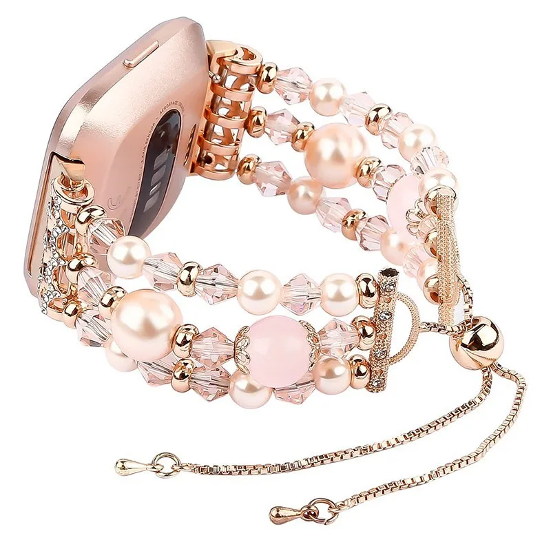 Adjustable Bands Fashion Crystal Beads Womens Girls Replacement Wristband Strap for fitbit Versa handmade watch bracelet
Adjustable Bands Fashion Crystal Beads Womens Girls Replacement Wristband Strap for fitbit Versa handmade watch bracelet
