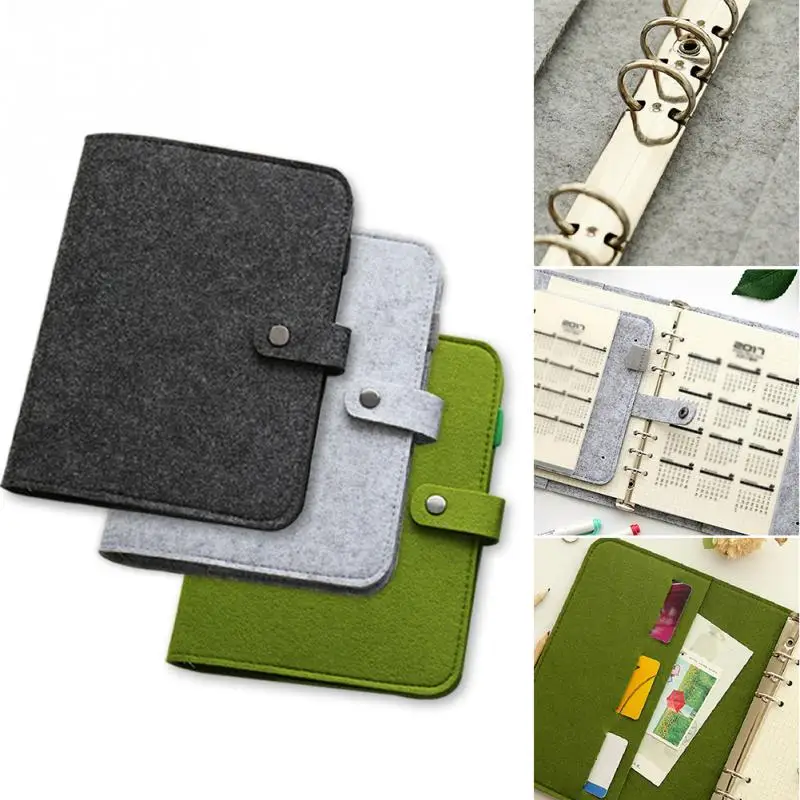 A5 A6 Good Quality Simple Snap Felt Notebook Diary Creative Binder Office Supplies Ring Binder
A5 A6 Good Quality Simple Snap Felt Notebook Diary Creative Binder Office Supplies Ring Binder
