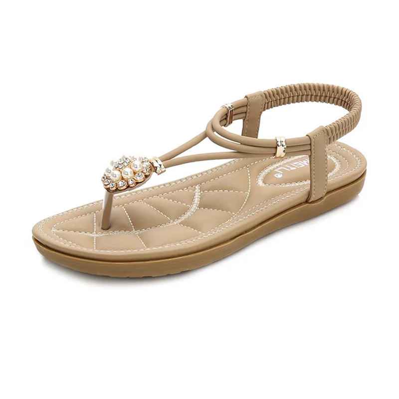 Summer Women's Sandals 2019 Bohemian Flat Bottom Comfortable Pearl rhinestone Buckle Sandals Plus Size 40 41 42
Summer Women's Sandals 2019 Bohemian Flat Bottom Comfortable Pearl rhinestone Buckle Sandals Plus Size 40 41 42