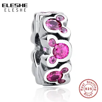 ELESHE 925 Sterling Silver Charm Bead Pink Clear CZ Crystal Minnie Spacer Beads Fit Original Charm Bracelet Necklace DIY Jewelry
ELESHE 925 Sterling Silver Charm Bead Pink Clear CZ Crystal Minnie Spacer Beads Fit Original Charm Bracelet Necklace DIY Jewelry