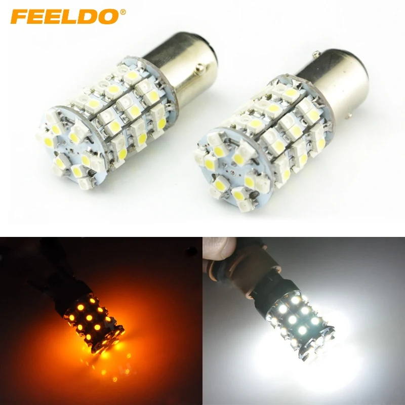FEELDO 10Pcs 12V 1157 BAY15D 3528 60SMD 300LM 60 LED Dual Color Yellow/White Car Turn/Brake LED Light Bulb #FD-1589
FEELDO 10Pcs 12V 1157 BAY15D 3528 60SMD 300LM 60 LED Dual Color Yellow/White Car Turn/Brake LED Light Bulb #FD-1589