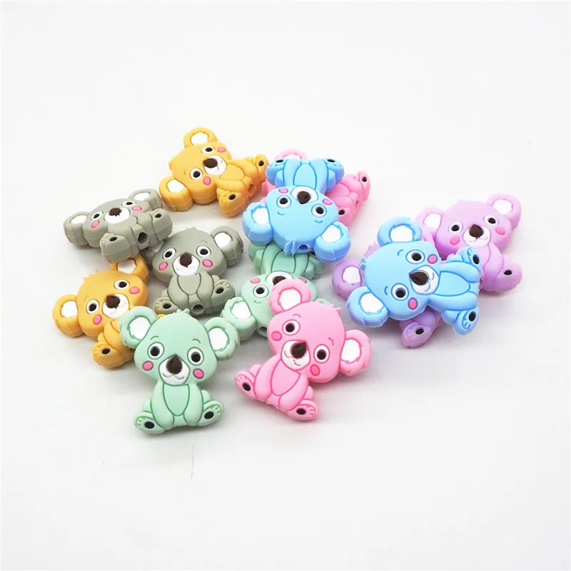 Chengkai 50pcs BPA Free Silicone Koala Teether Beads DIY Animal Baby Shower Teething Montessori Sensory Cartoon Toy Accessories
Chengkai 50pcs BPA Free Silicone Koala Teether Beads DIY Animal Baby Shower Teething Montessori Sensory Cartoon Toy Accessories