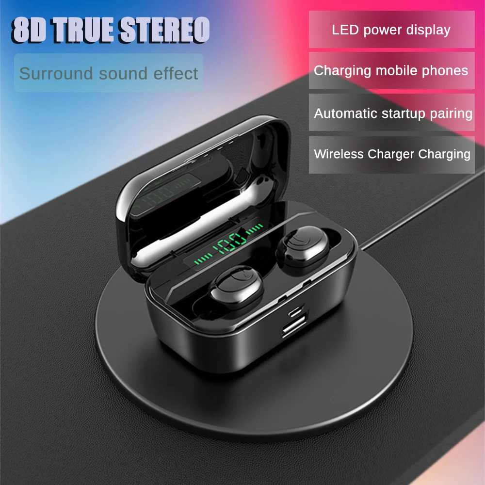 G6S TWS Bluetooth 5.0 Earphones 8D Stereo Wireless Earphone Waterproof Headset with LED Display 3500mAh charging box PK G02 TWS
G6S TWS Bluetooth 5.0 Earphones 8D Stereo Wireless Earphone Waterproof Headset with LED Display 3500mAh charging box PK G02 TWS