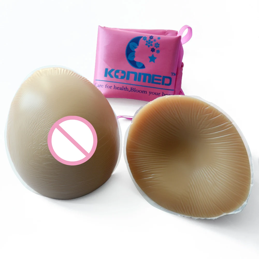 G Pair E Cup Silicone Breast Forms Artificial Brown Color Silicone