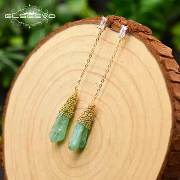 XlentAg Original Design Irregular Warter Drop Green Crystal Rough Long Drop Earrings For Women Engagement Fine Jewellery GE0791
XlentAg Original Design Irregular Warter Drop Green Crystal Rough Long Drop Earrings For Women Engagement Fine Jewellery GE0791