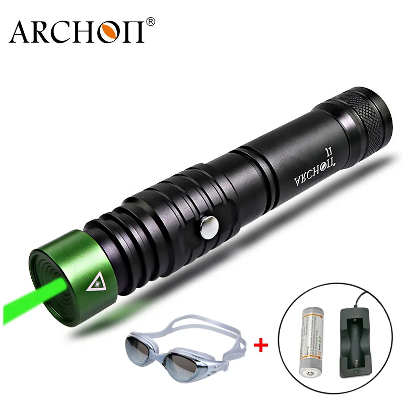 Diving Laser Pointer Green laser Flashlight ARCHON J1 Pointers Torch underwater 100 meters Powerful LED light 18650 dive lamp
Diving Laser Pointer Green laser Flashlight ARCHON J1 Pointers Torch underwater 100 meters Powerful LED light 18650 dive lamp