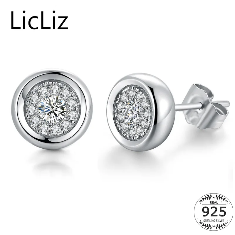 LicLiz Simple 925 Sterling Silver Stud Earrings for Women Clear Micro Pave Zircon Diamond Earring Studs Ear Piercing Post LE0288
LicLiz Simple 925 Sterling Silver Stud Earrings for Women Clear Micro Pave Zircon Diamond Earring Studs Ear Piercing Post LE0288