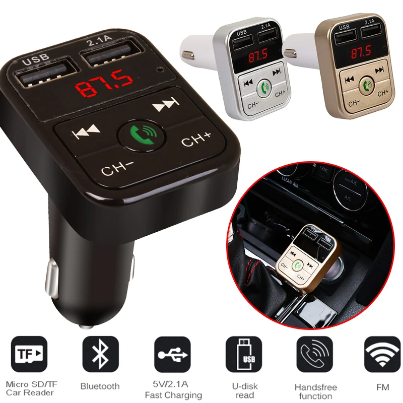 Car Bluetooth Wireless Bluetooth Audio Receiver LED digital display Fast charging 2.1+EDR Car mp3 FM emitter phone charger
Car Bluetooth Wireless Bluetooth Audio Receiver LED digital display Fast charging 2.1+EDR Car mp3 FM emitter phone charger