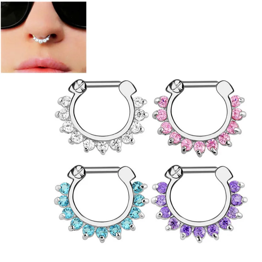 2019 New Vintage Crystal Fashion Clicker Fake Septum Women Clip Hoop Vintage Fake Nose Ring Faux Piercing Body Jewelry Female
2019 New Vintage Crystal Fashion Clicker Fake Septum Women Clip Hoop Vintage Fake Nose Ring Faux Piercing Body Jewelry Female