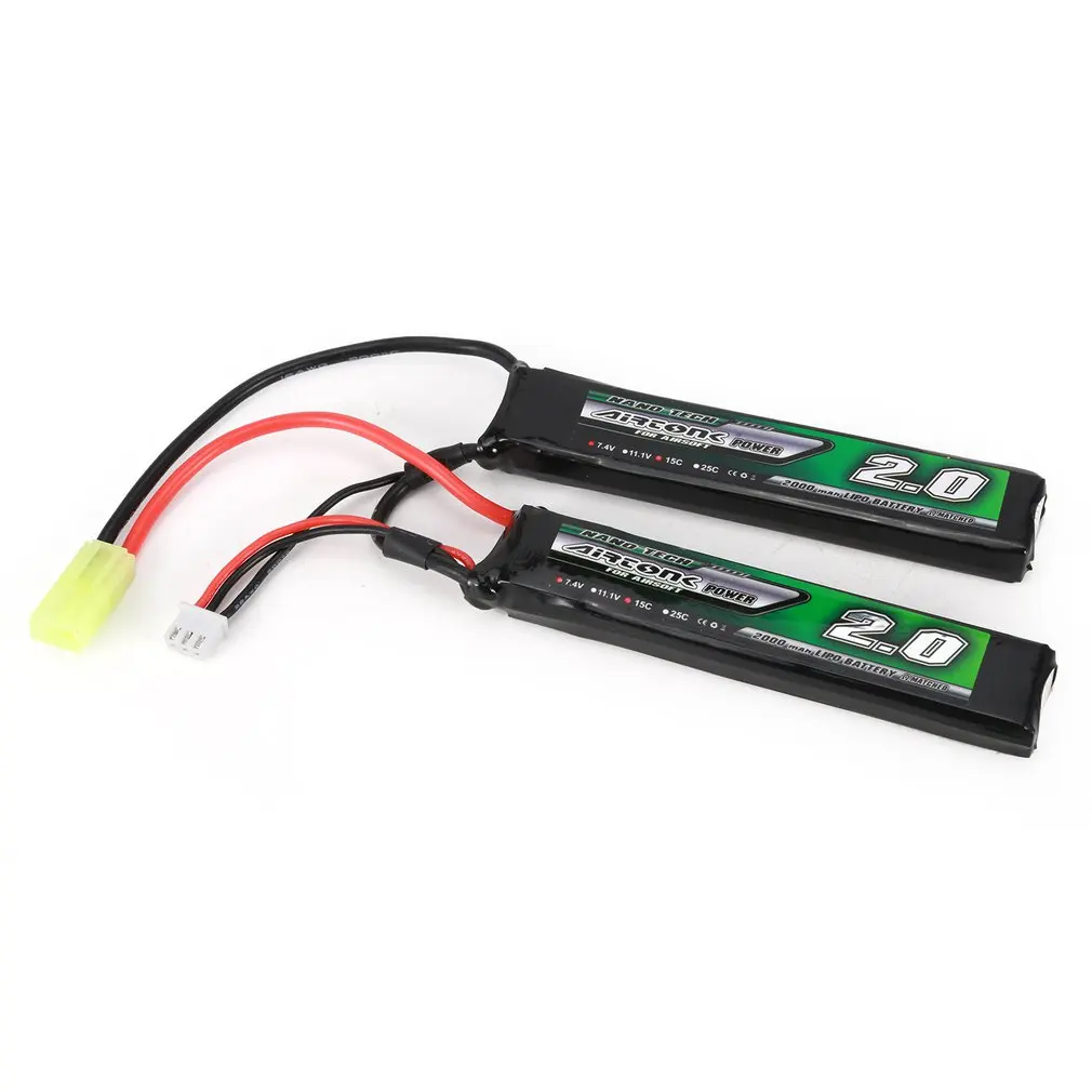 Airtonk Power 7.4V 2000mAh 15C 2S/3S 11.1V 15C Lipo Battery Mini Tamiya Plug Rechargeable Double Cell for Model Gun Toy Boy Gift
Airtonk Power 7.4V 2000mAh 15C 2S/3S 11.1V 15C Lipo Battery Mini Tamiya Plug Rechargeable Double Cell for Model Gun Toy Boy Gift