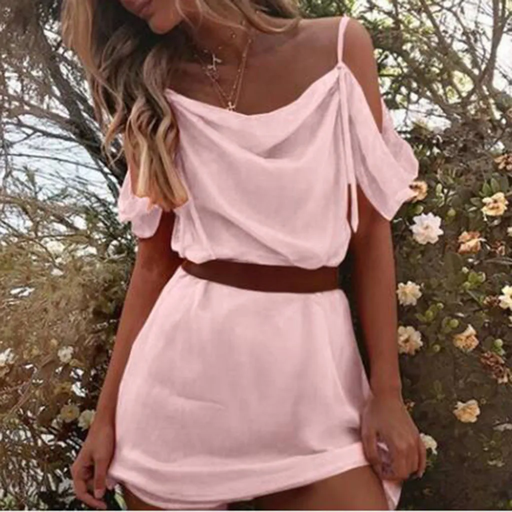 Sexy Cold Shoulder Dress 2019 Summer Women'S Beach Dresses Loose Tunic Casual Short-Sleeved Dress Women Clothing Female Vestidos
Sexy Cold Shoulder Dress 2019 Summer Women'S Beach Dresses Loose Tunic Casual Short-Sleeved Dress Women Clothing Female Vestidos