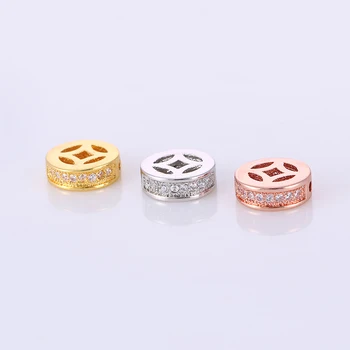 Rose Gold Color CZ Brass Metal Micro Pave Cubic Zirconia Round Beads Spacer Beads For DIY Jewelry Making Bracelet
Rose Gold Color CZ Brass Metal Micro Pave Cubic Zirconia Round Beads Spacer Beads For DIY Jewelry Making Bracelet