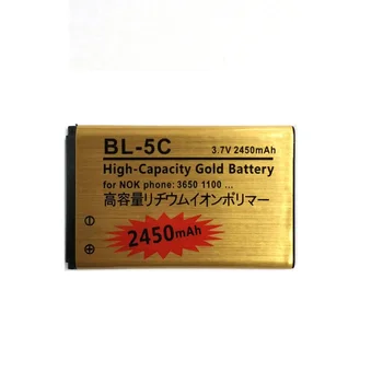 5 X 2019 New 2450mAh BL-5C Gold Battery For Nokia 1100 1101 1112 1200 1208 1209 1600 1650 2300 3100 E50 E60 N70 N71 N72 N91
5 X 2019 New 2450mAh BL-5C Gold Battery For Nokia 1100 1101 1112 1200 1208 1209 1600 1650 2300 3100 E50 E60 N70 N71 N72 N91