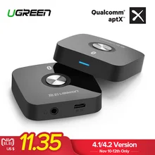 Ugreen 4.2 Wireless Bluetooth Receiver 3.5MM Aux receiver Audio Stereo Music Receiver Bluetooth Audio Adapter Car Aux Receiver(China)