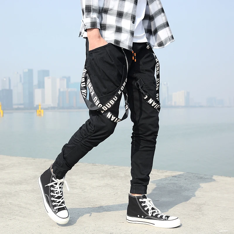 Hip Hip Streetwear Men's Slim Joggers Pants 2019 Men Ribbons Cotton Cargo Pant Trousers Elastic Waist Harem Pant Men
Hip Hip Streetwear Men's Slim Joggers Pants 2019 Men Ribbons Cotton Cargo Pant Trousers Elastic Waist Harem Pant Men