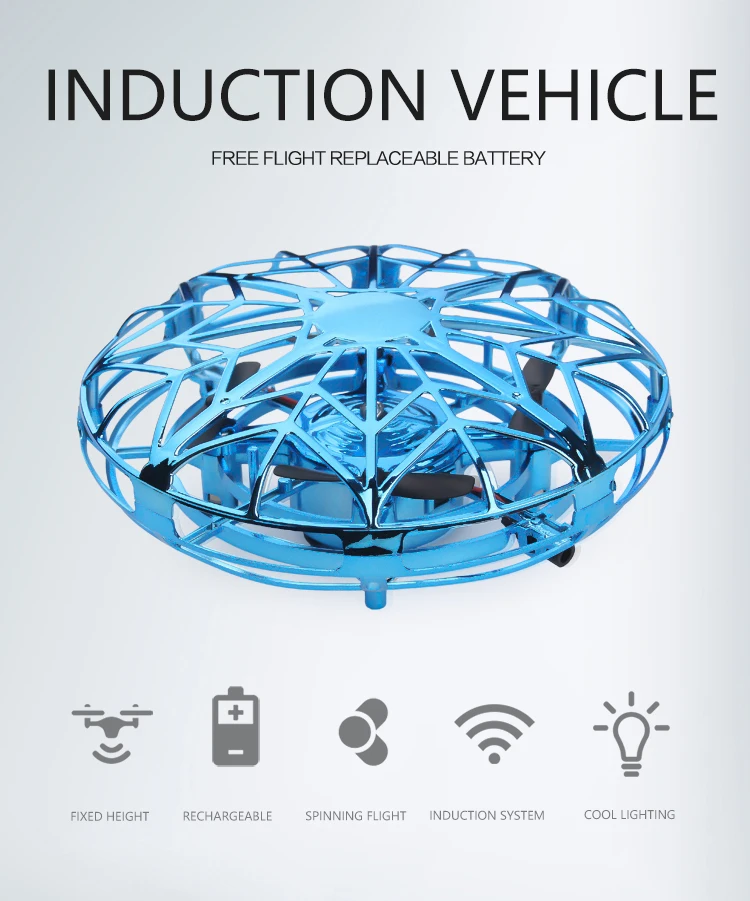 Mini Drone UFO Hand Operated RC Helicopter Quadrocopter Dron Infrared Induction Aircraft Flying Ball Toys For Kids