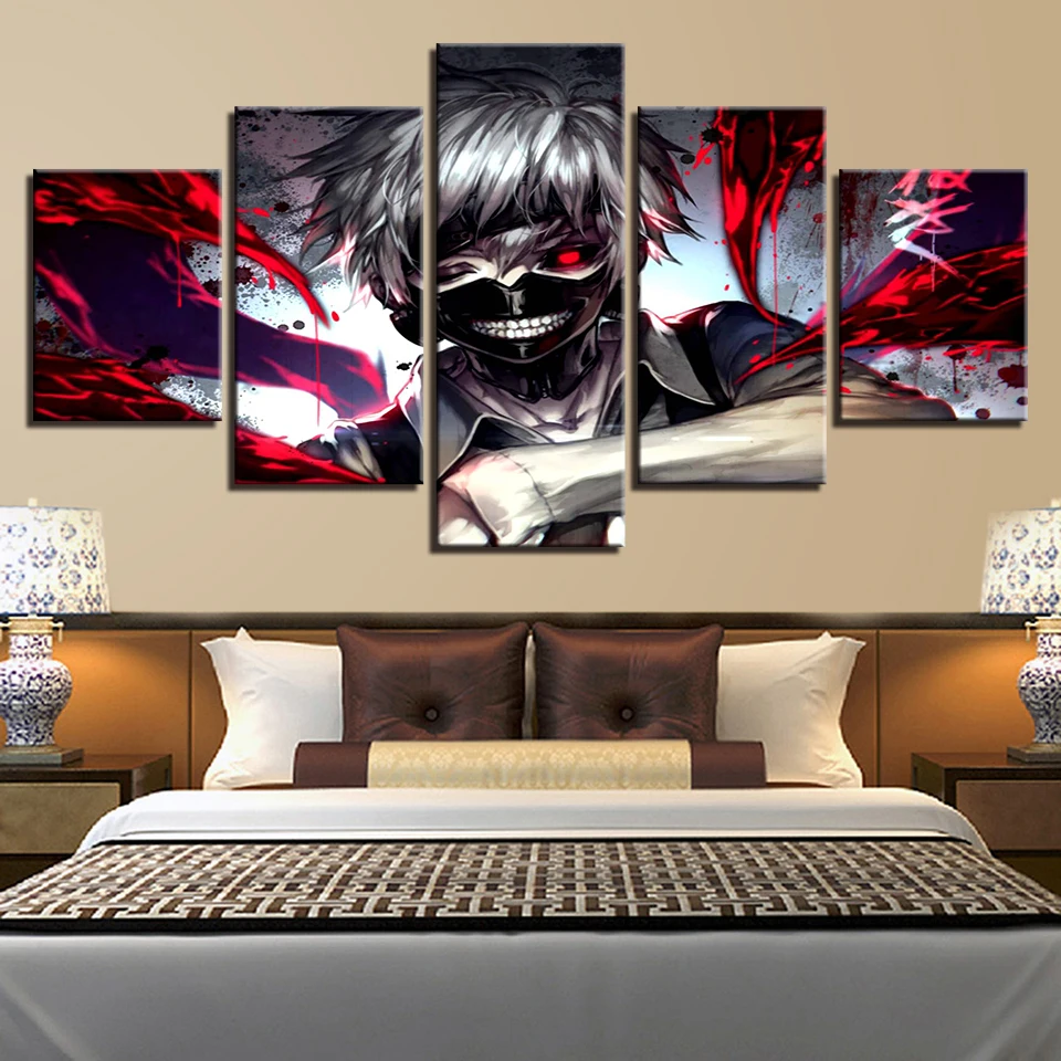 Canvas Painting HD Prints Home Decor 5 Pieces Wall Art Tokyo Ghoul Animation Modular Living Room Pictures Artwork Cartoon Poster
Canvas Painting HD Prints Home Decor 5 Pieces Wall Art Tokyo Ghoul Animation Modular Living Room Pictures Artwork Cartoon Poster