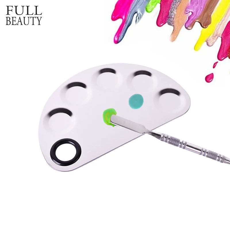 Full Beauty 1Pc Nail Art Palette Spatula Stainless Steel Makeup Tool Kit Knife Gel Polish Eyeshadow Holder Cosmetic Plates CH506
Full Beauty 1Pc Nail Art Palette Spatula Stainless Steel Makeup Tool Kit Knife Gel Polish Eyeshadow Holder Cosmetic Plates CH506