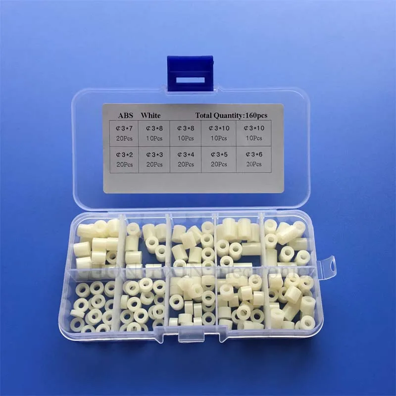 160pcs M3 ABS Rround spacer standoff White Nylon Non-Threaded Spacer Round Hollow Standoff Washer
160pcs M3 ABS Rround spacer standoff White Nylon Non-Threaded Spacer Round Hollow Standoff Washer