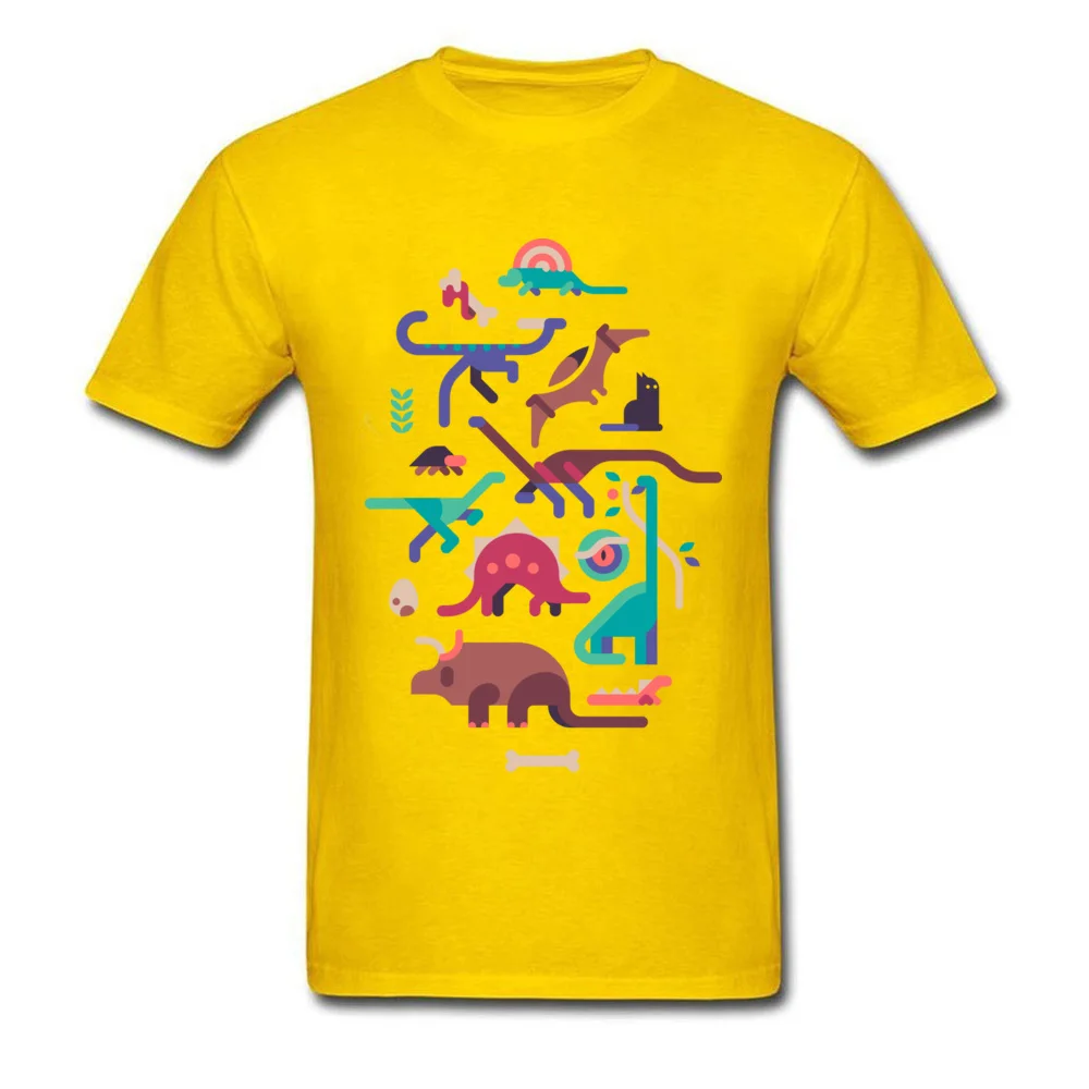 Dinos and a cat_yellow