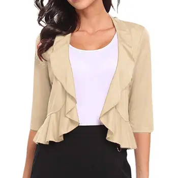 Summer Autumn Bolero Women Bohemian Ruffles Peplum Cardigan Girl Mid-Sleeve Outerwear Coat Jaqueta Feminina 2019 Drop shipping c
Summer Autumn Bolero Women Bohemian Ruffles Peplum Cardigan Girl Mid-Sleeve Outerwear Coat Jaqueta Feminina 2019 Drop shipping c