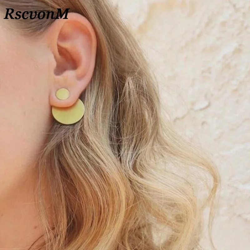 RscvonM New 2018 Gold Silver Color Statement Geometric Circle Metal Pendientes Earrings for Women Fashion Stud Earring Brincos
RscvonM New 2018 Gold Silver Color Statement Geometric Circle Metal Pendientes Earrings for Women Fashion Stud Earring Brincos