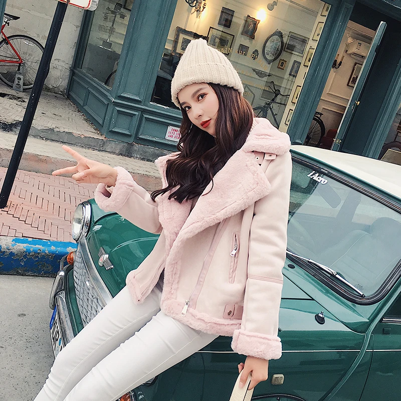 2018 fashion autumn winter warm thicke clothing new suede fur motorcycle clothing jacket lamb hair short coat female woolen coat
2018 fashion autumn winter warm thicke clothing new suede fur motorcycle clothing jacket lamb hair short coat female woolen coat
