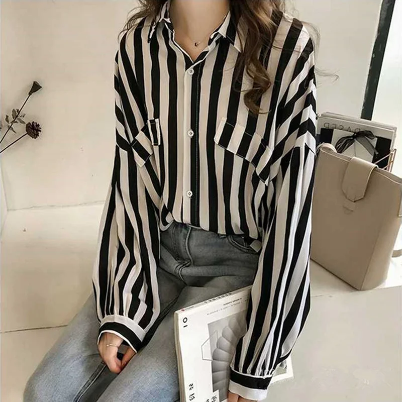 Elegant Womens Summer Striped Tops And Blouses V Neck Blouse Loose Harajuku Shirt Ladies Tunic Vintage Camisa Female
Elegant Womens Summer Striped Tops And Blouses V Neck Blouse Loose Harajuku Shirt Ladies Tunic Vintage Camisa Female