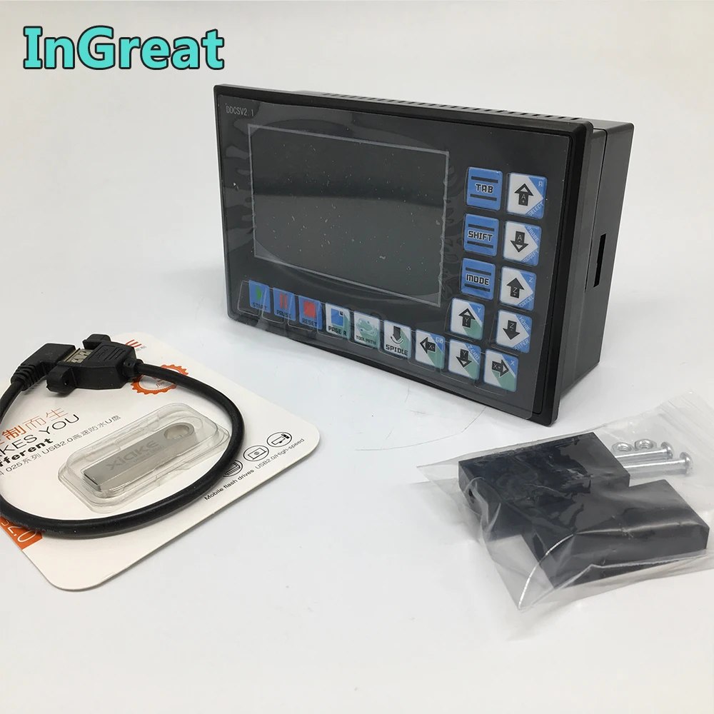 4Axis Motion Controller 4 Offline CNC Interface G Code TFT 500KHz USB Independent System MPG for Stepper Motor Servo CNC Router
4Axis Motion Controller 4 Offline CNC Interface G Code TFT 500KHz USB Independent System MPG for Stepper Motor Servo CNC Router