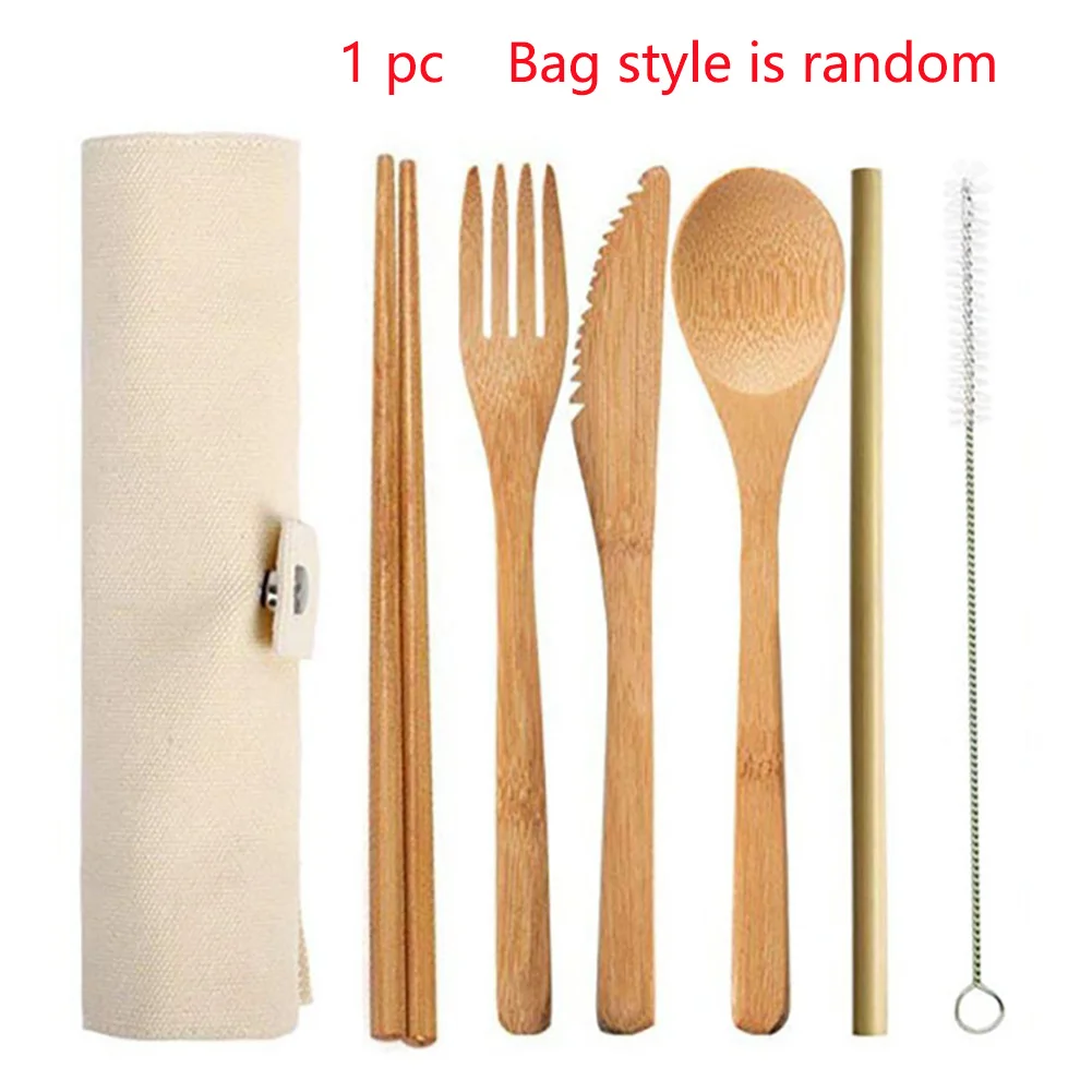 6pcs/set Spoon Fork Chopstick Reusable Portable Cutlery Set Bamboo Kitchen Utensil Travel Picnic Knife Straw With Cloth Bag
6pcs/set Spoon Fork Chopstick Reusable Portable Cutlery Set Bamboo Kitchen Utensil Travel Picnic Knife Straw With Cloth Bag