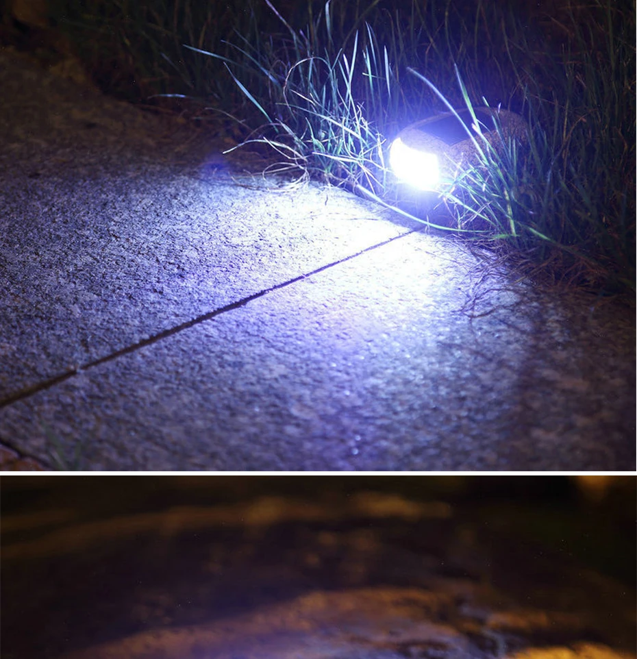 Solar Light For Garden Decoration Outdoor Path light Pebbles Stones LED Rock Light Waterproof Driveway Walkway Solar Stones Lamp 10