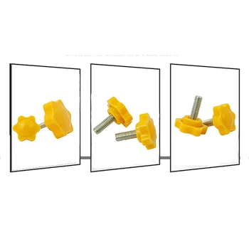 2PCS M6 M8 Yellow Plastic Six/Five Angle Plum Bakelite Hand Tighten Screws Clamping Knob Manual Handle Screws Length 16-60mm
2PCS M6 M8 Yellow Plastic Six/Five Angle Plum Bakelite Hand Tighten Screws Clamping Knob Manual Handle Screws Length 16-60mm