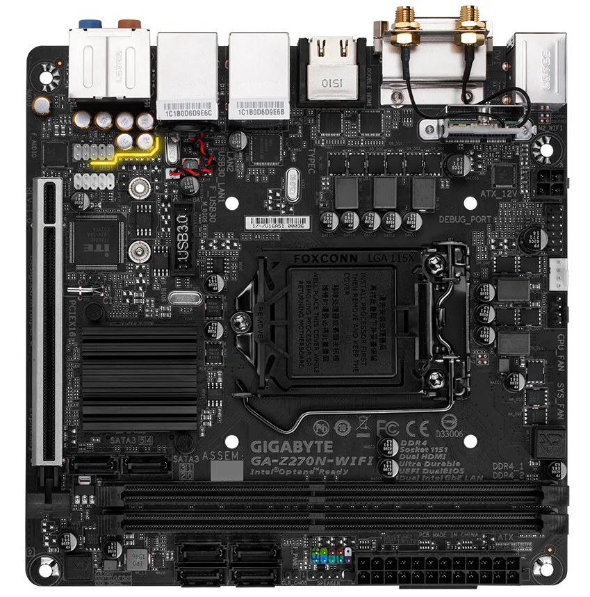 MINI-ITX ITX HTPC для Gigabyte GA-H270N-WIFI оригинальная б/у десктопная материнская плата H270N-WIFI DDR4