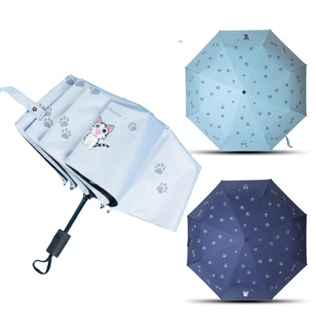 Cartoon cat sunny umbrella rain woman black coating Man Three folding umbrella Sunscreen umbrellas Anti-uv parasol JYYC-3
Cartoon cat sunny umbrella rain woman black coating Man Three folding umbrella Sunscreen umbrellas Anti-uv parasol JYYC-3