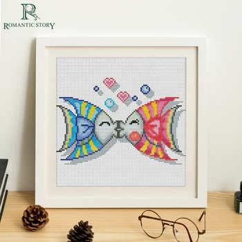Romantic Story Blue and Red Fish Paintings Home Decoration Art Wall Needlework DIY Cross Stitch Set by Simple Sterter Beginners
Romantic Story Blue and Red Fish Paintings Home Decoration Art Wall Needlework DIY Cross Stitch Set by Simple Sterter Beginners