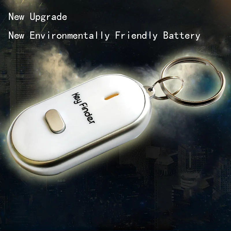 Silver LED Key Finder Locator Find Lost Keychains Keyring Whistle Sound Control Key Holder Rings Women Men Key Chain A1935
Silver LED Key Finder Locator Find Lost Keychains Keyring Whistle Sound Control Key Holder Rings Women Men Key Chain A1935