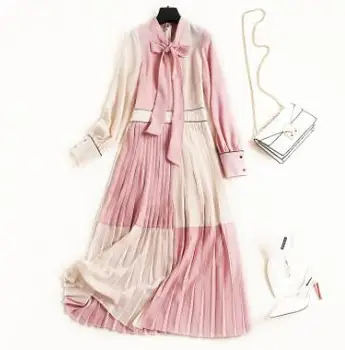 Chiffon dress 2019 spring new women's stand collar long-sleeved high waist European and American fashion ladies dressT3511
Chiffon dress 2019 spring new women's stand collar long-sleeved high waist European and American fashion ladies dressT3511