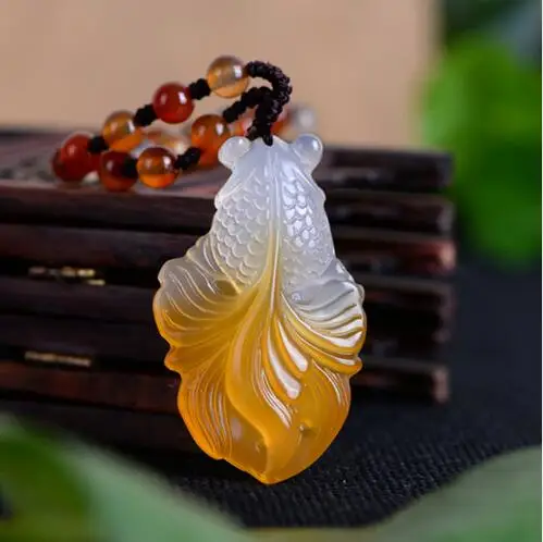 Chalcedony Gold Fish Jade Necklace Pendant Hand Carved Lucky Blessing Necklace Pendant Fine Jewelry
Chalcedony Gold Fish Jade Necklace Pendant Hand Carved Lucky Blessing Necklace Pendant Fine Jewelry