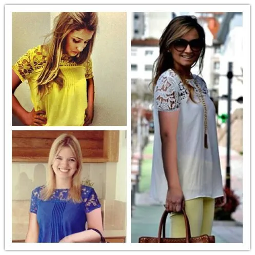 hot sales!2015 tropical spring and summer women lace patchwork blouse good quality and colorful OL top plus size
hot sales!2015 tropical spring and summer women lace patchwork blouse good quality and colorful OL top plus size