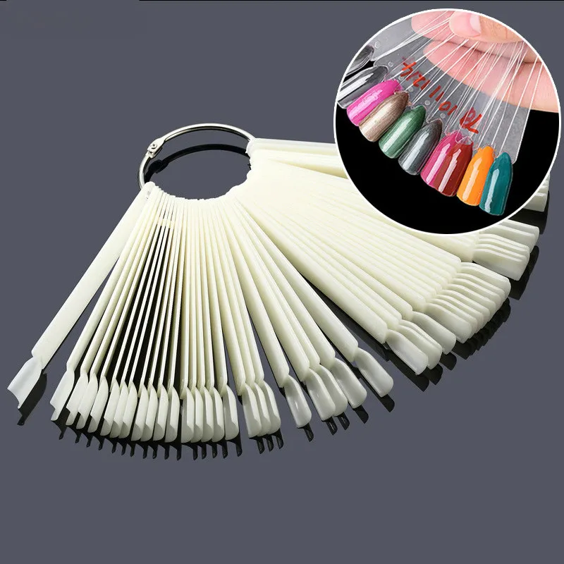 50pcs/Set Nail Polish UV Gel Color Palette Card Display Fan Shaped Natural False Nail Tip Sticks Colored Practice Training Pops
50pcs/Set Nail Polish UV Gel Color Palette Card Display Fan Shaped Natural False Nail Tip Sticks Colored Practice Training Pops